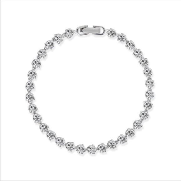 NEW 925 STERLING SILVER DIAMOND ROUND TENNIS BRACELET - Picture 5 of 6